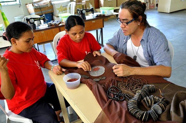 John Ablaza with the Mangyan Tribe